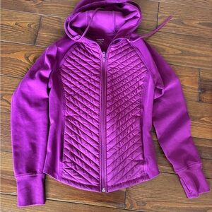 Old Navy Purple Puffer Jacket with Quilted Design and Hood